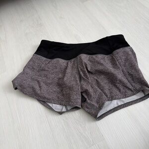 lululemon athletica Black and Gray Athletic Shorts